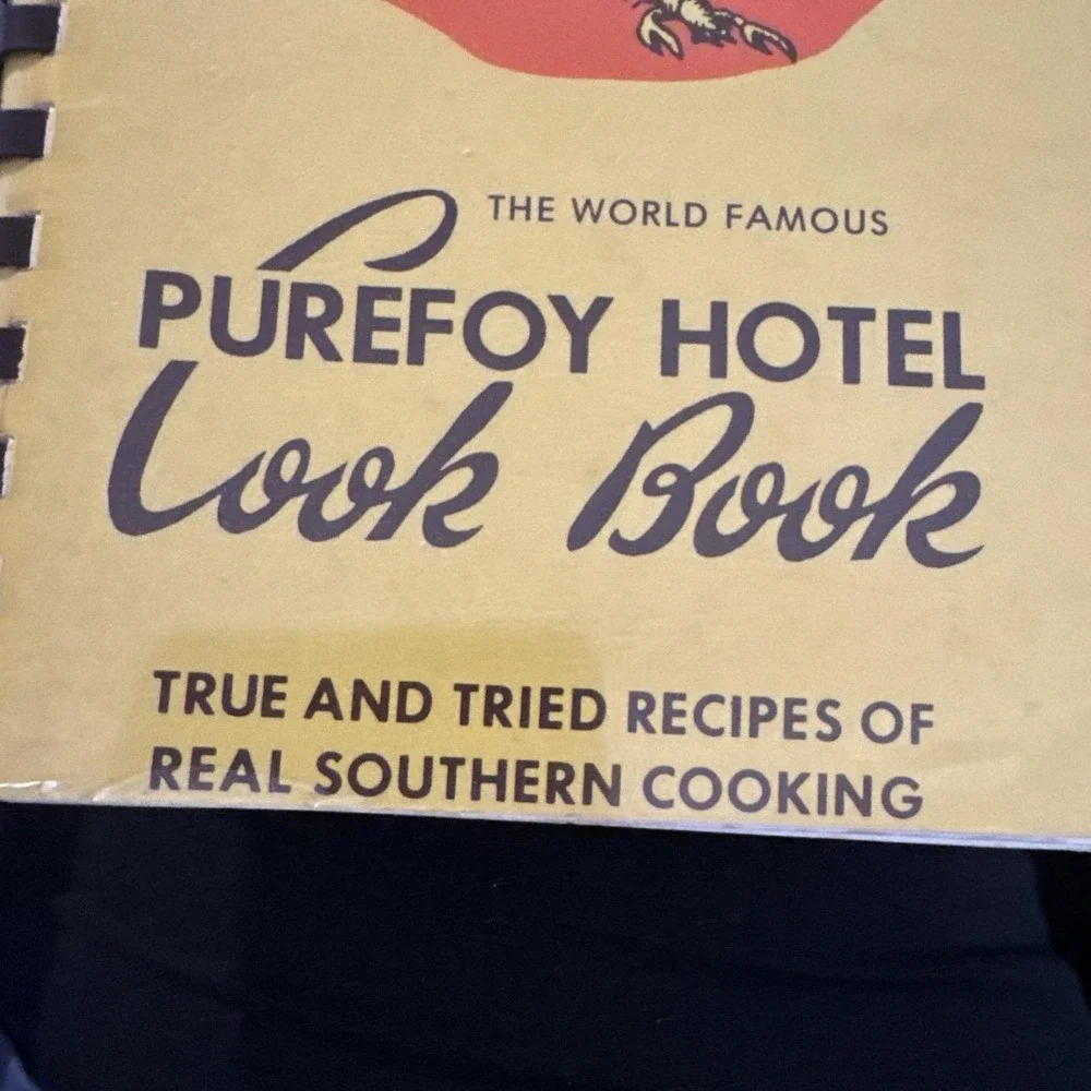 Vtg Purefoy Hotel CookBook 1976 Spiral Real Southern Cooking Talledega, Alabama